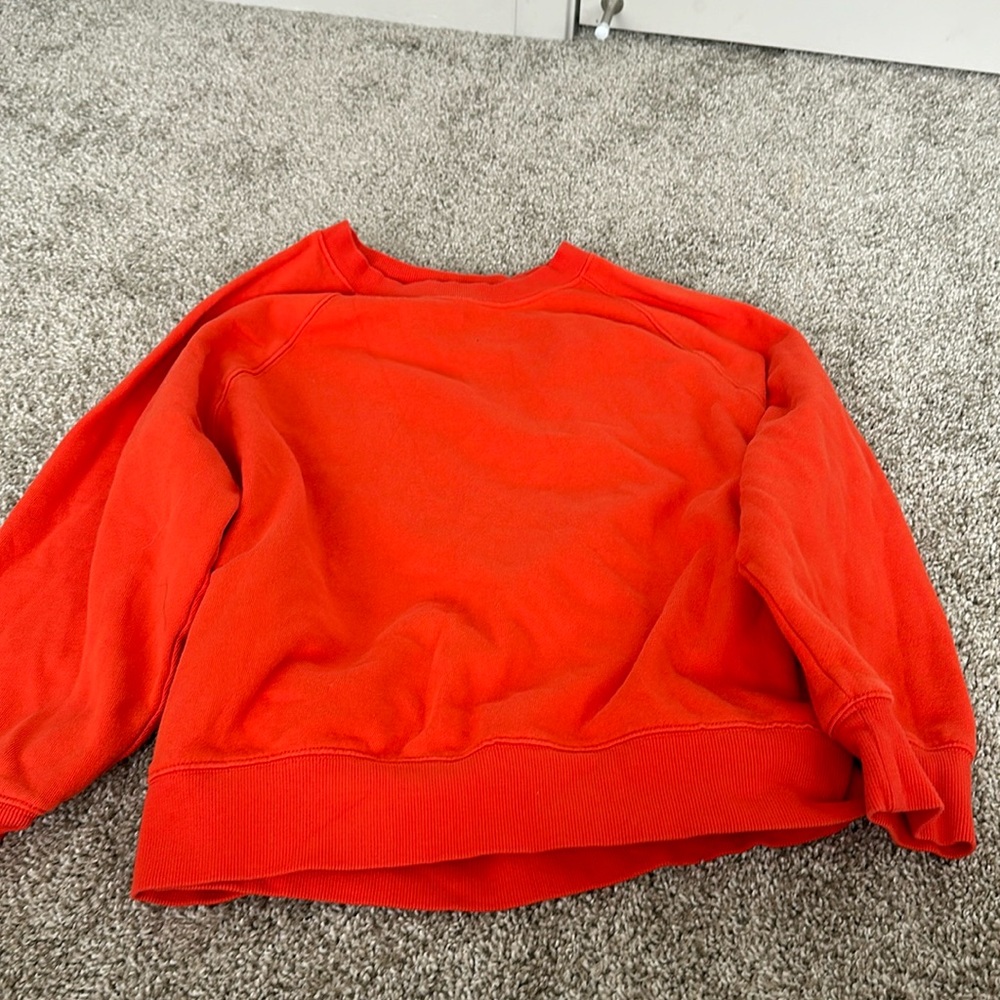 bright orange old navy crewneck